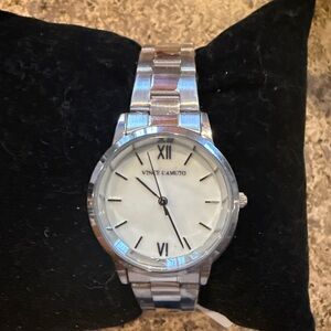 Vince Camuto Silver Watch with White Face